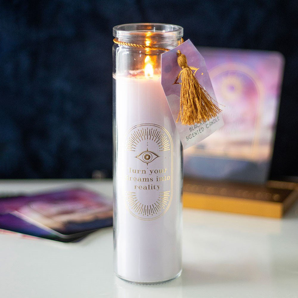 Candle Blackberry Amethyst Chip Tall