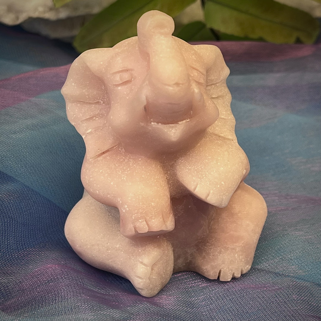 Elephant Sitting Pink Opal | Carpe Diem With Remi