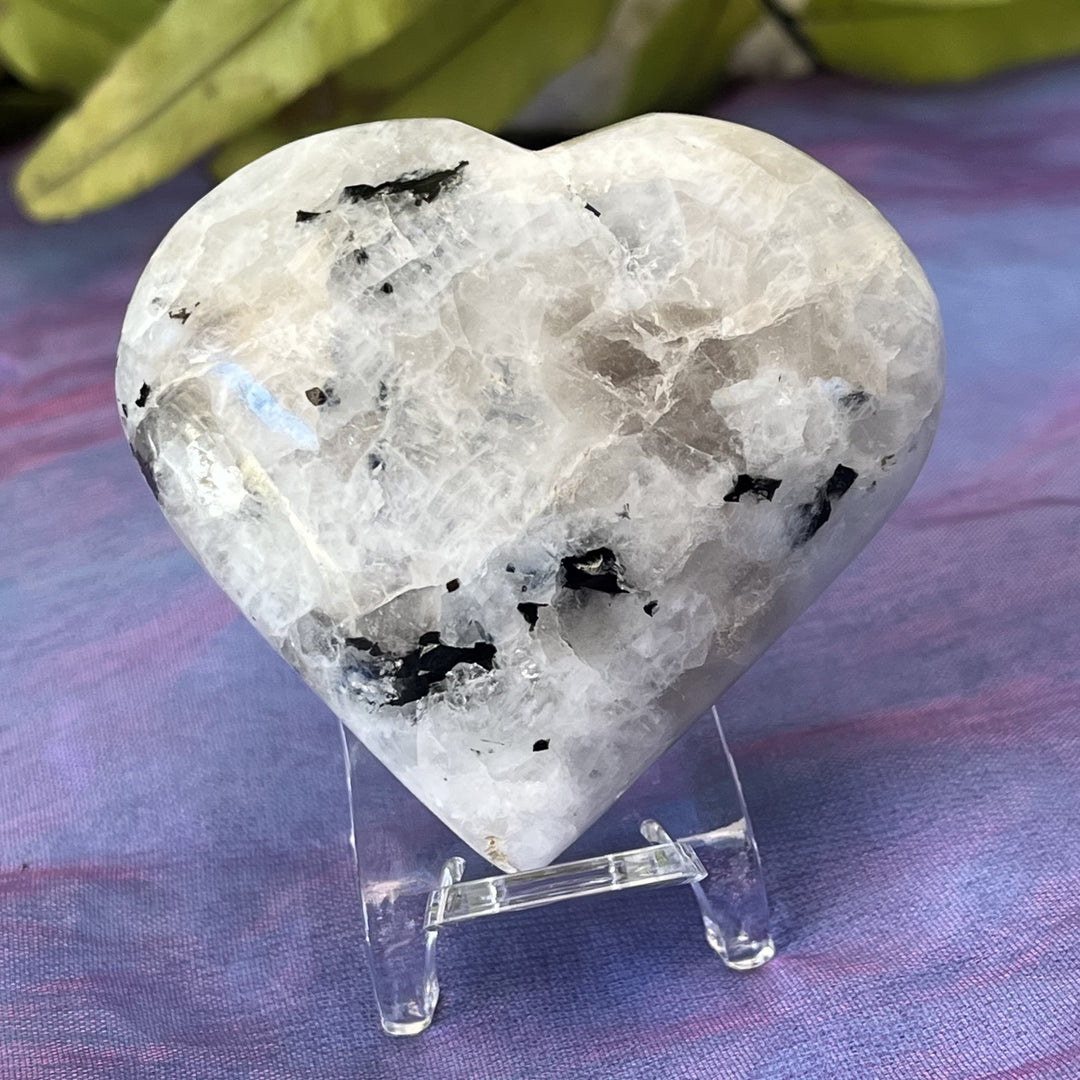 Heart Rainbow Moonstone Medium