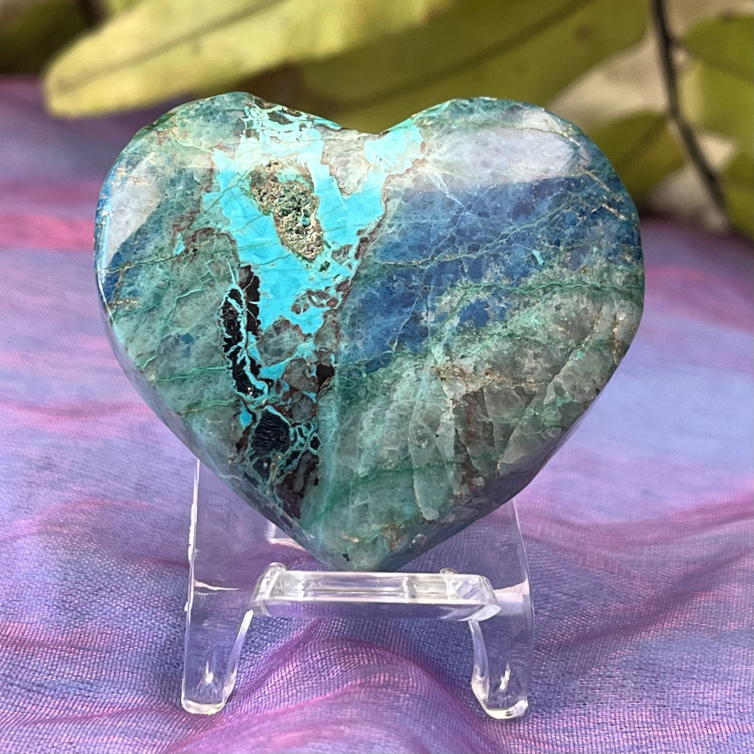 Heart Chrysocolla Premium Quality 4.5 cm