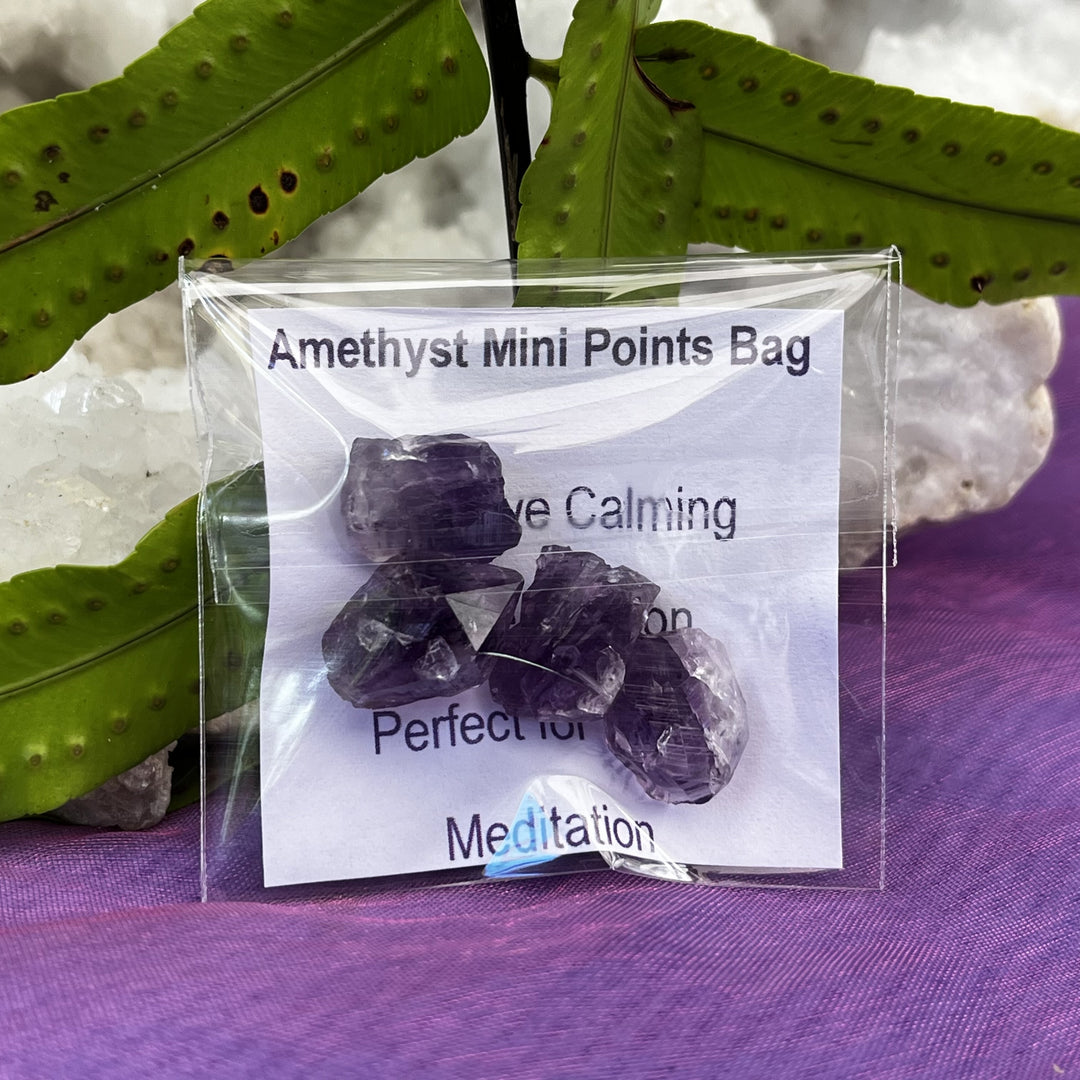 Amethyst Points Bag of 4 Mini