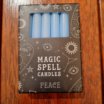Spell Candle Sky Blue Peace 10 cm | Carpe Diem With Remi