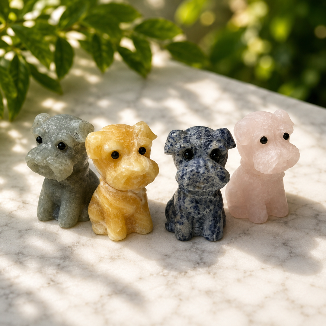 Scottish Schnauzer Dog Carvings 5.6 cm
