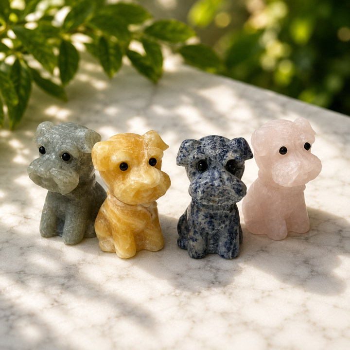 Scottish Schnauzer Dog Carvings 5.6 cm