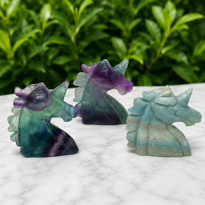 Unicorn Head Rainbow Flourite or Amazonite