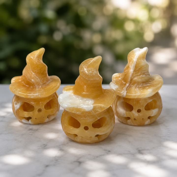 Pumpkin Head Yellow Calcite | Carpe Diem With Remi