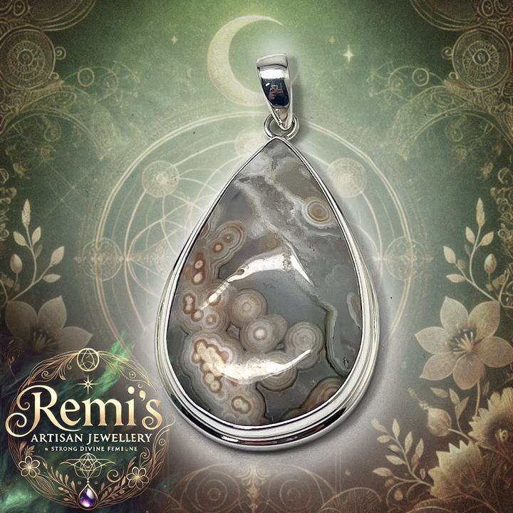 Pendant Ocean Jasper Teardrop | Carpe Diem With Remi