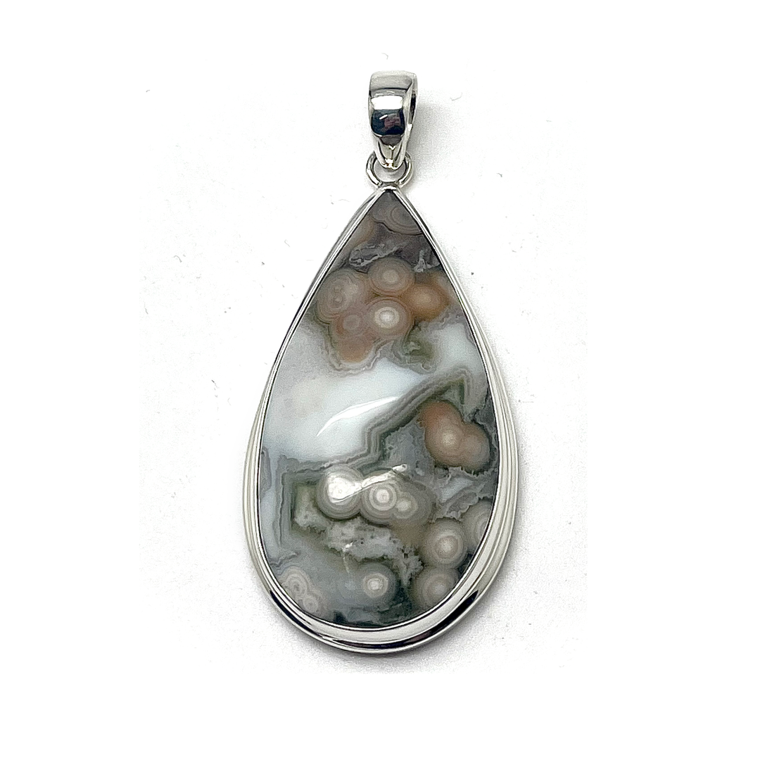 Pendant Ocean Jasper Teardrop 5.9 cm