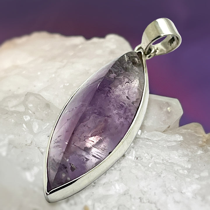 Pendant Amethyst Marquise 5.1 cm