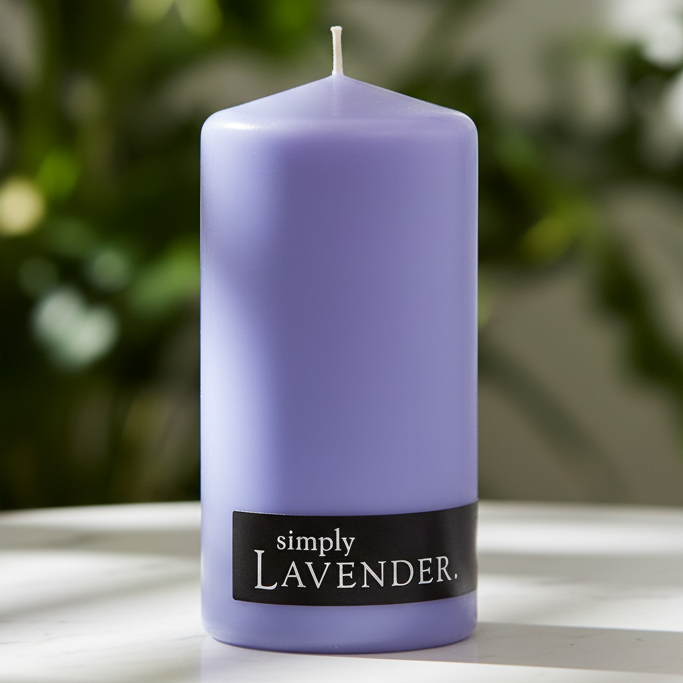 Candle Lavender Pillar Simply