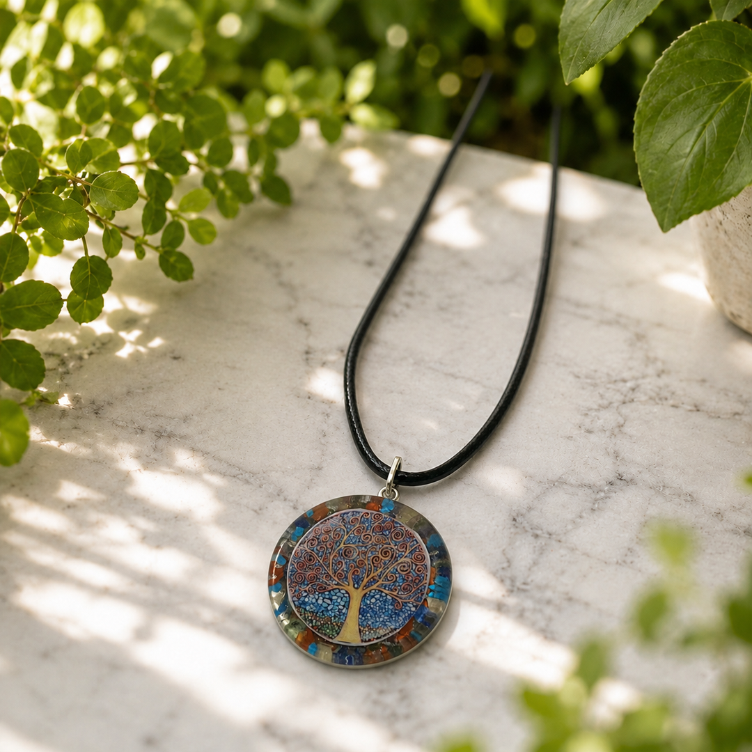 Necklace Orgonite Tree of Life Round