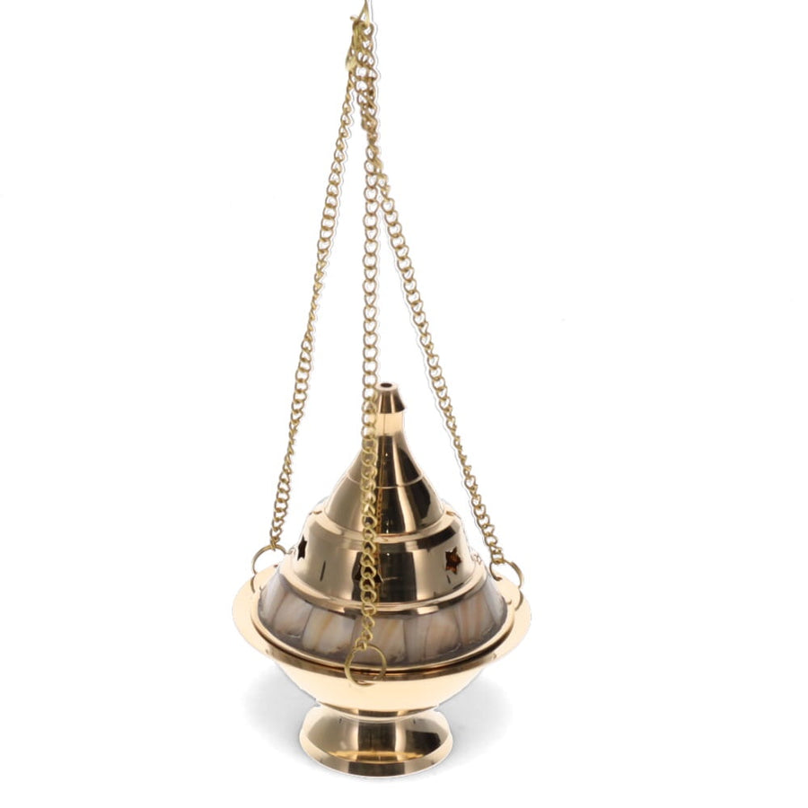 Incense Burner Hanging Mother of Pearl 12.5 cm | Carpe Diem With Remi