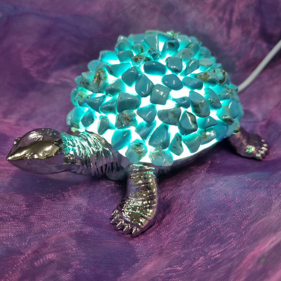 Turtle Light USB Blue Howlite | Carpe Diem with Remi