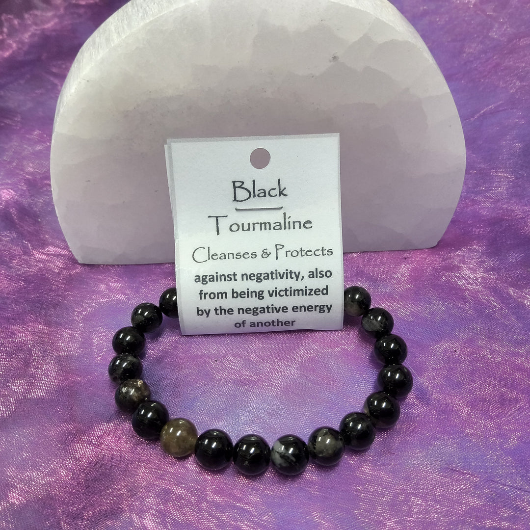 Bracelet Black Tourmaline 8mm Beads | Carpe Diem with Remi