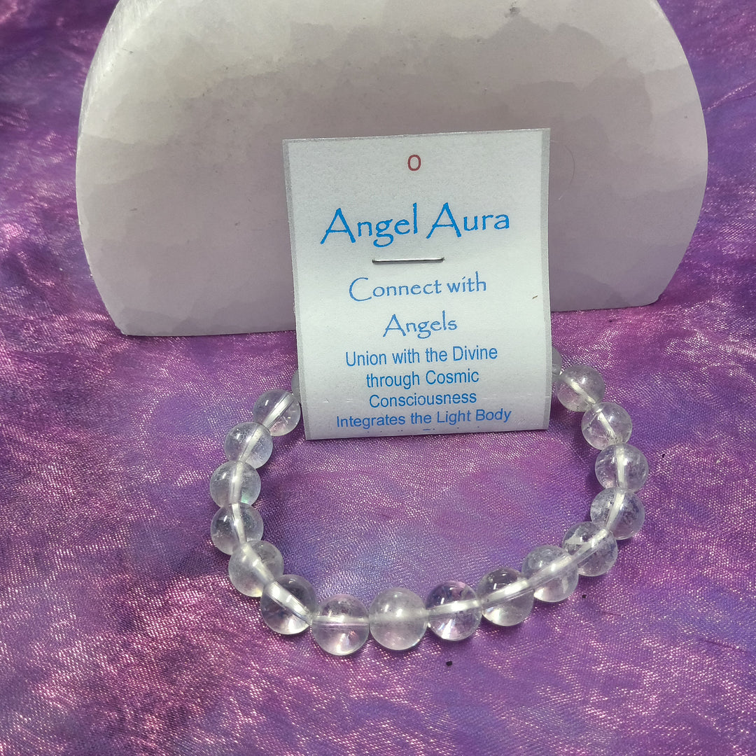 Bracelet Angel Aura Quartz Beads 8mm | Carpe Diem with Remi