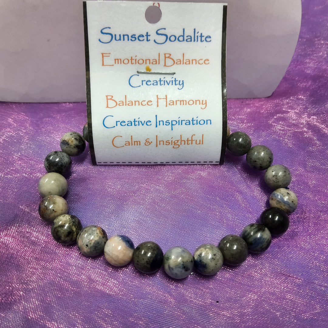 Bracelet Sunset Sodalite Beads 8mm | Carpe Diem with Remi