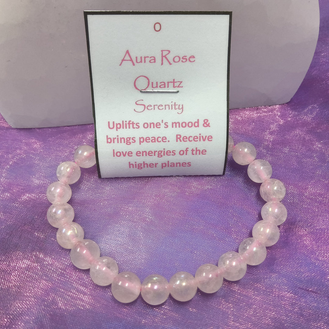 Bracelet Aura Rose Quartz Beads 8mm | Carpe Diem with Remi