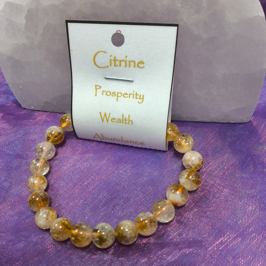 Bracelet Citrine Beads 8mm | Carpe Diem with Remi