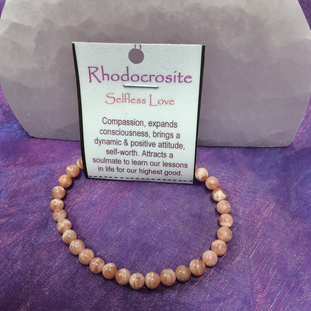 Bracelet Rhodocrosite 5mm Beads | Carpe Diem with Remi