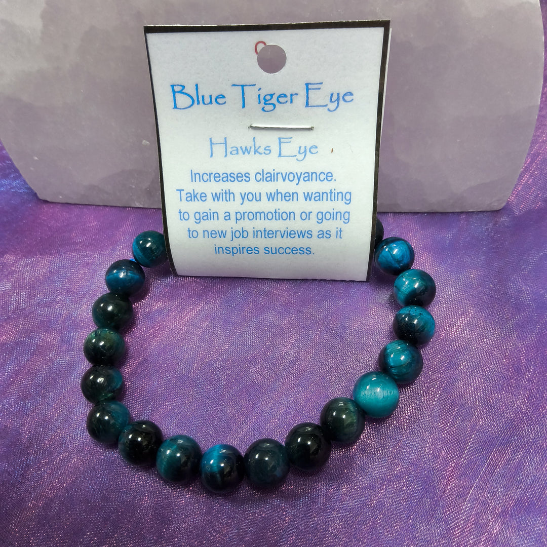 Bracelet Blue Tiger Eye Beads 8mm | Carpe Diem with Remi