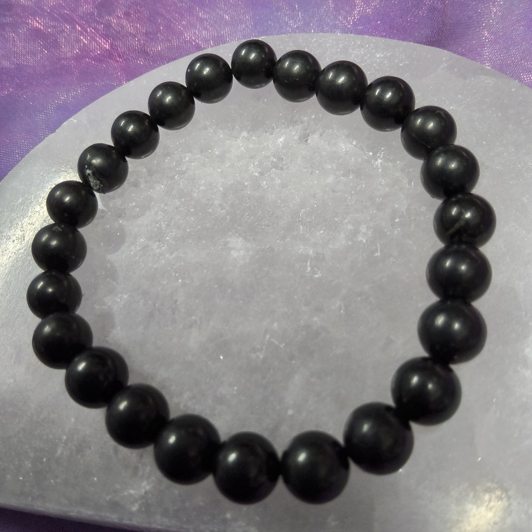 Bracelet Shungite 8mm Beads | Carpe Diem with Remi