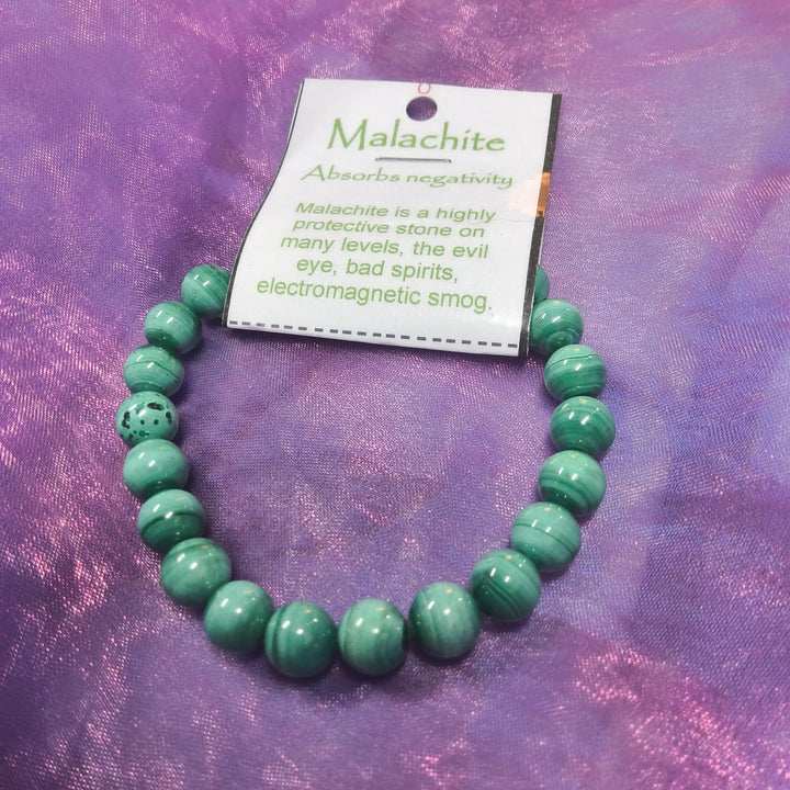 Bracelet Malachite Beads 8mm | Carpe Diem with Remi