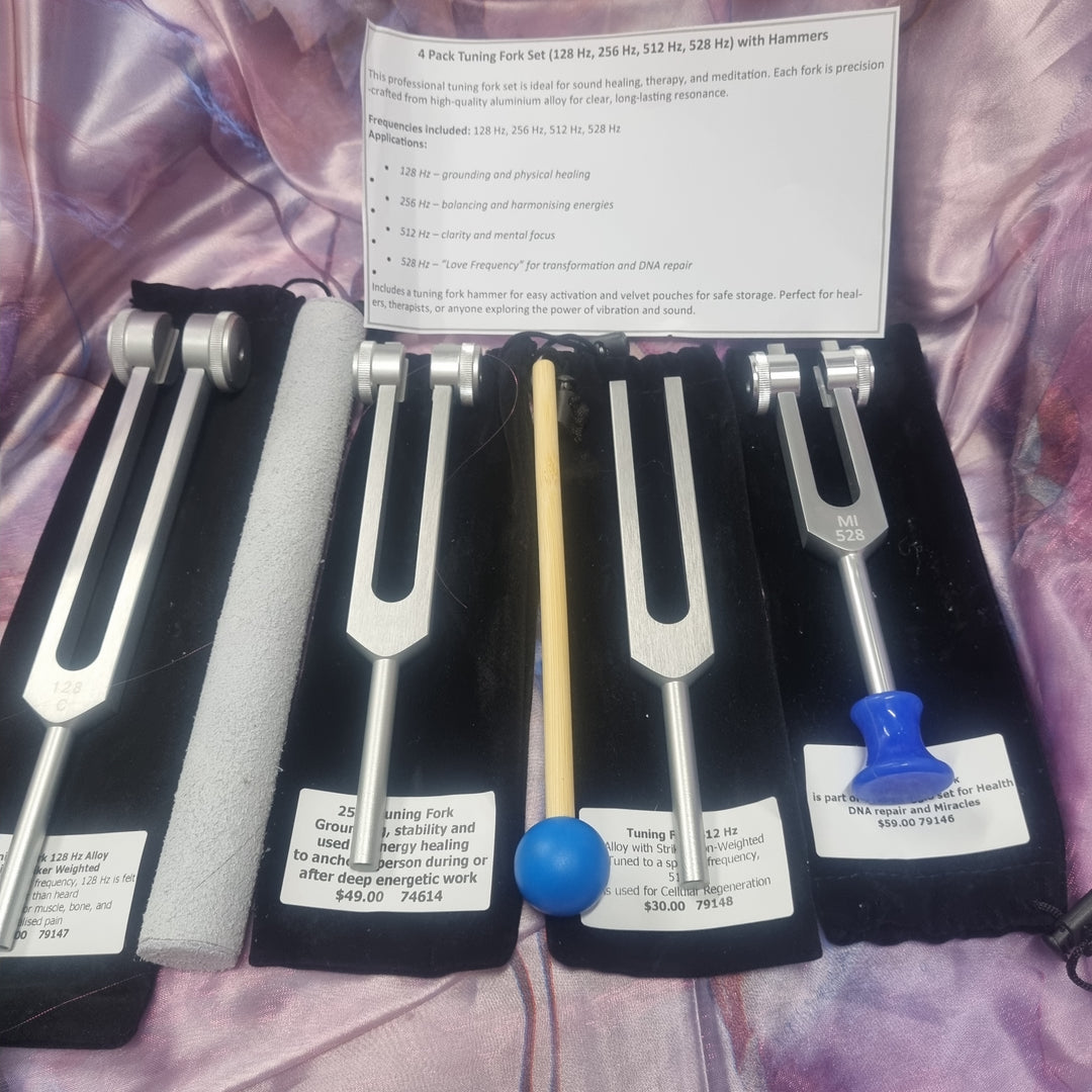 Tuning Fork Set 128, 256, 512, 528 Hz