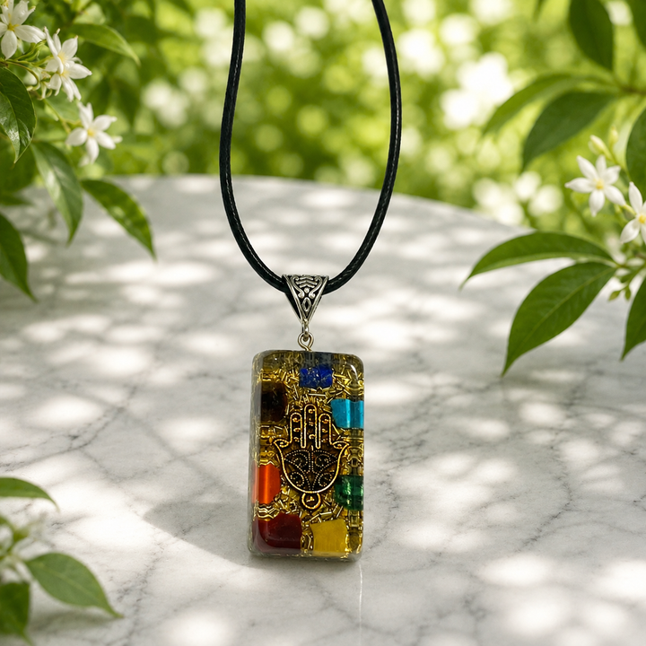Necklace Orgonite Symbols Crystal