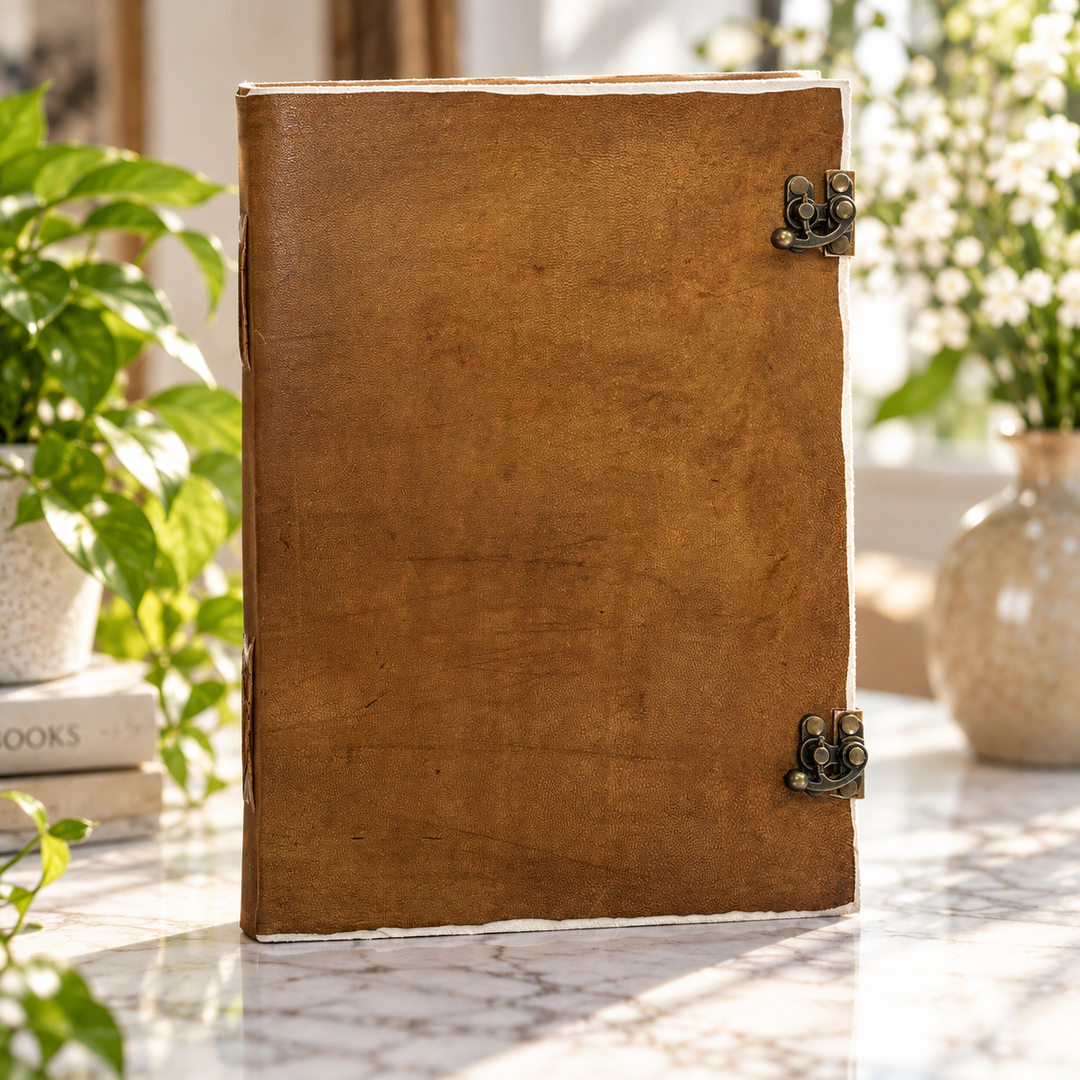Journal Leather Brown Double Clasp 30 cm - Instore Only
