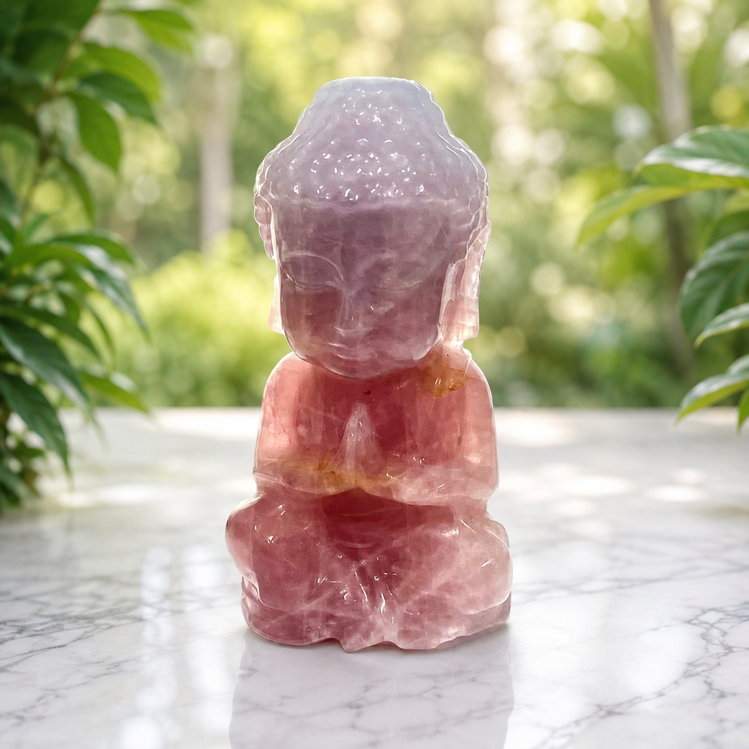Buddha Rose Quartz 15 cm | Carpe Diem With Remi