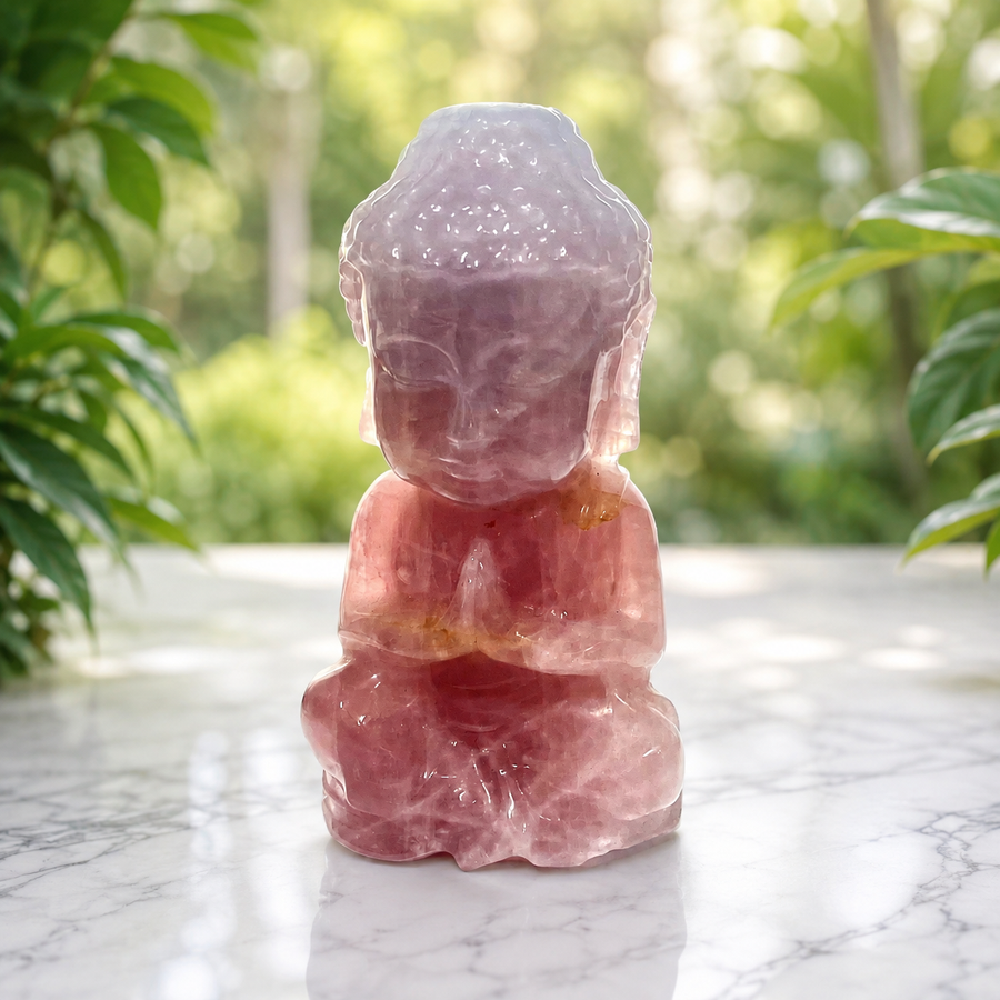 Buddha Rose Quartz 15 cm | Carpe Diem With Remi