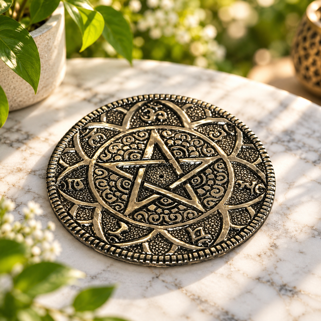 Incense Holder Pentacle Silver | Carpe Diem With Remi