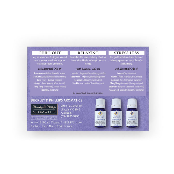Relax Trio Essential Oil Box Set