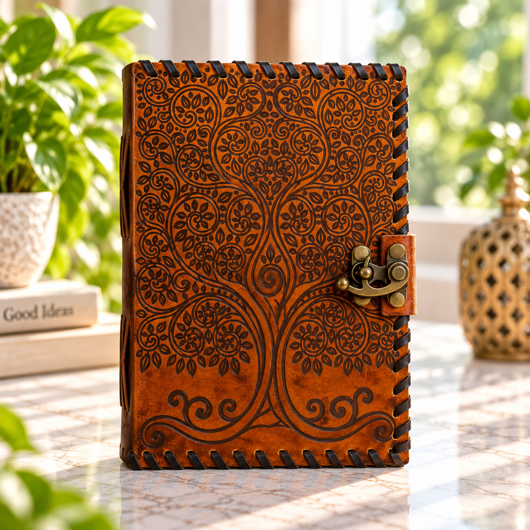 Journal Leather Tree of Life Single Clasp 18 cm