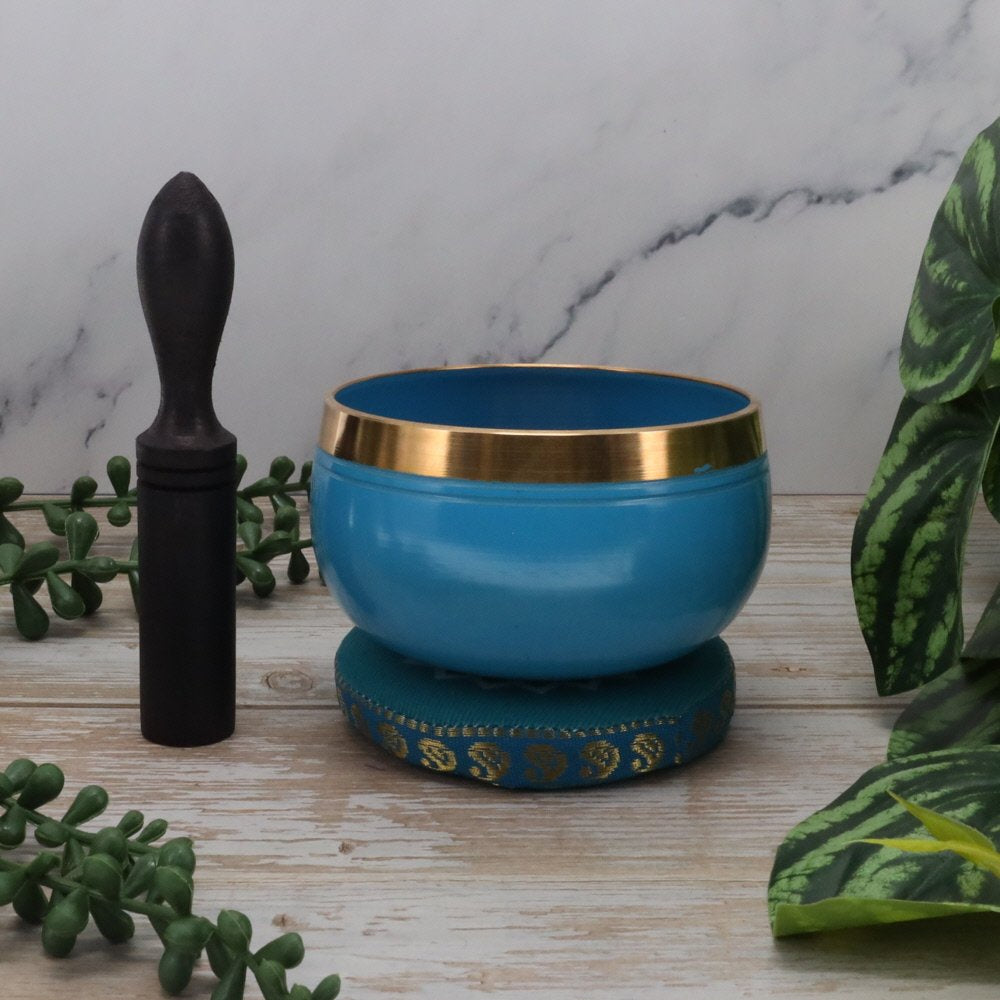 Singing Bowl Brass Blue 7.5 cm | Carpe Diem With Remi