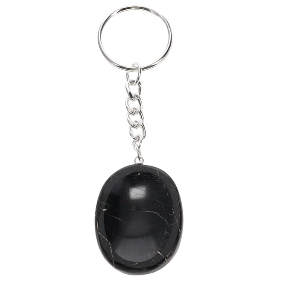 Keyring Black Tourmaline Worry Stone
