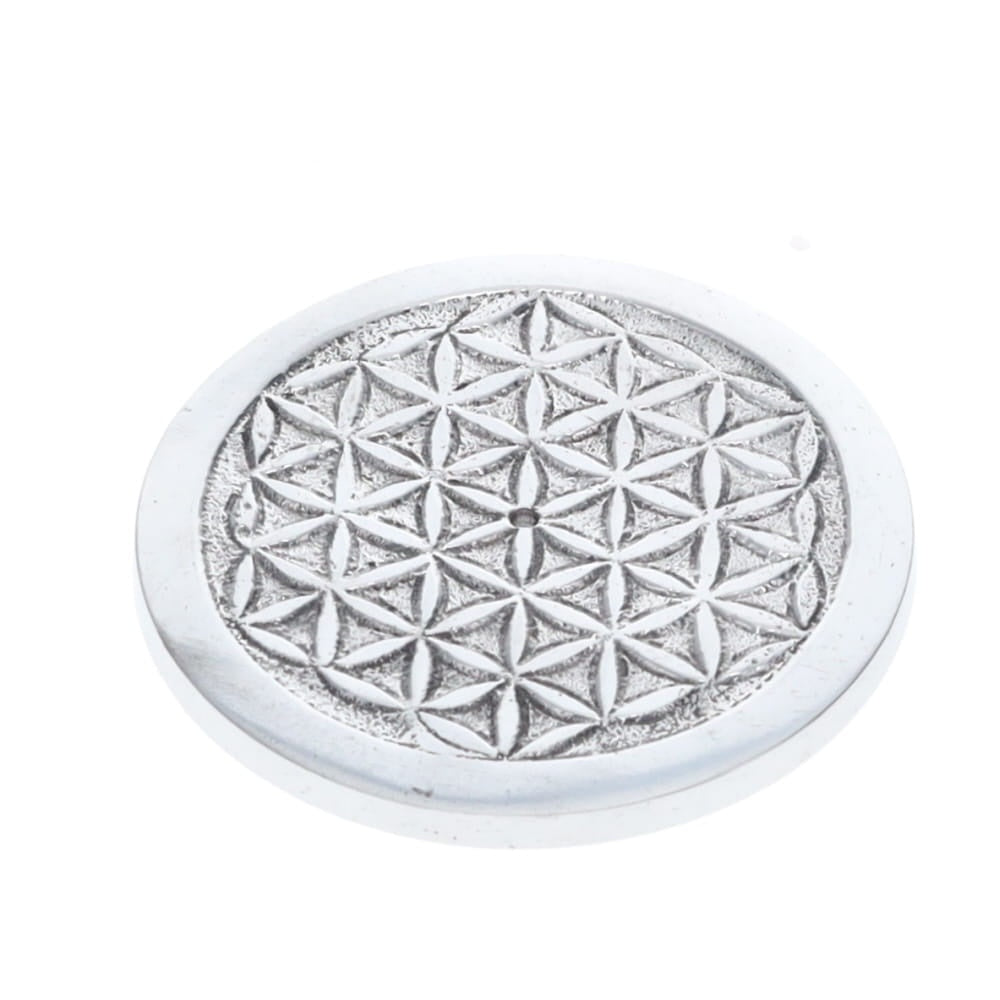 Incense Holder Flower of Life Round 8.5 cm