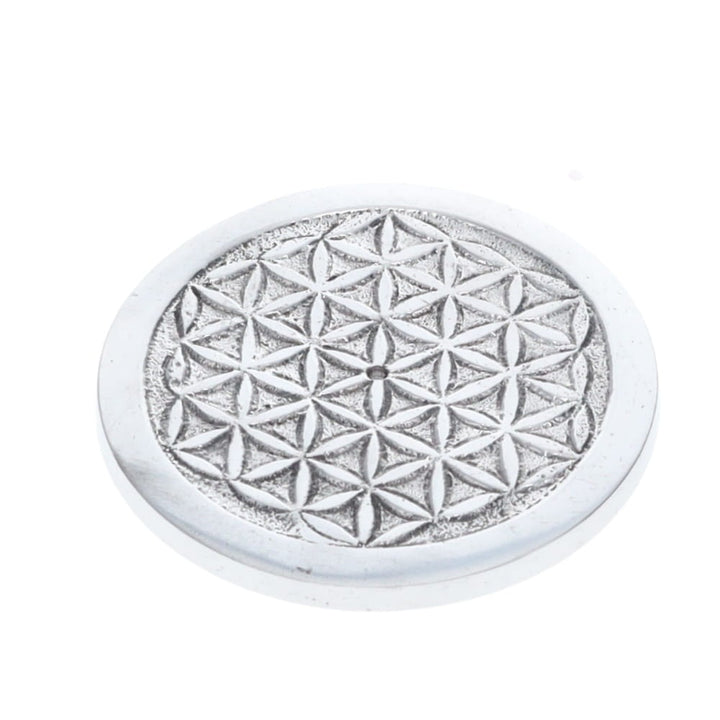 Incense Holder Flower of Life Round 8.5 cm