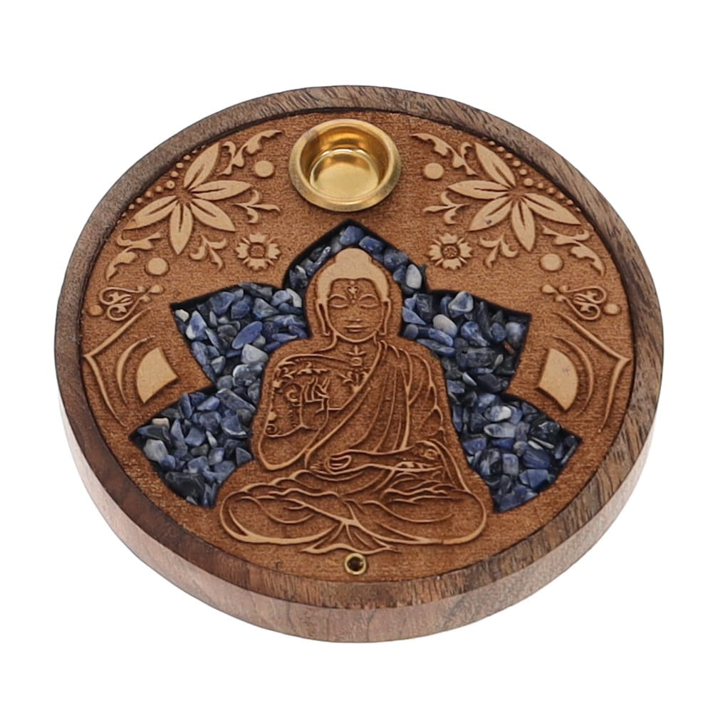 Incense Holder Sodalite Buddha 10 cm