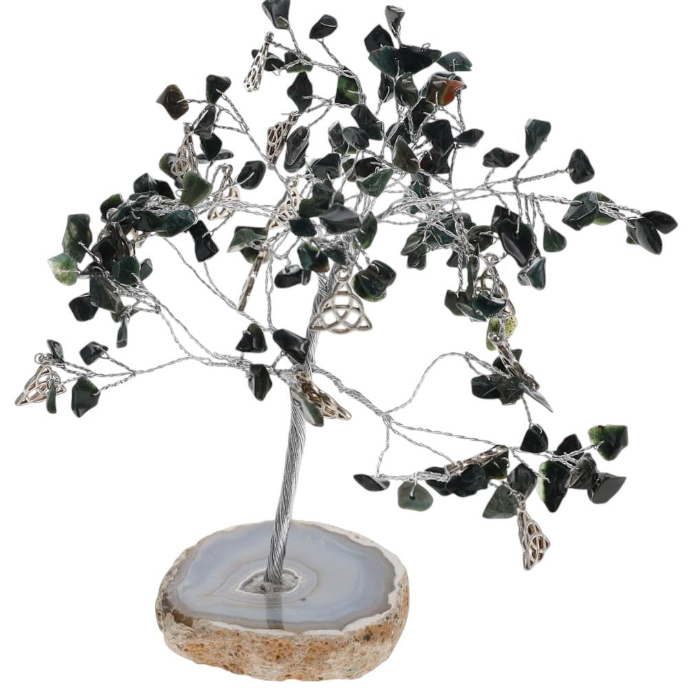 Wish Tree Bloodstone Strength Triquetra Agate Base