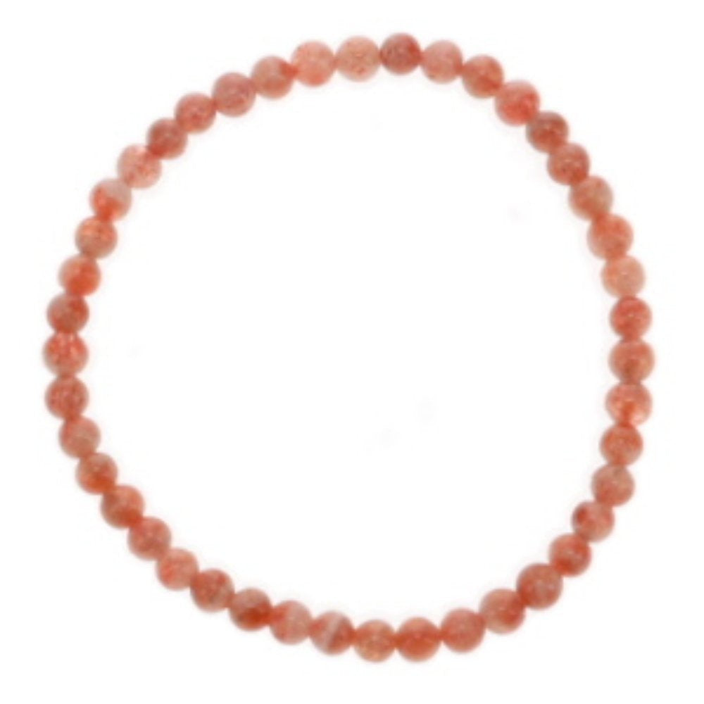 Bracelet Peach Moonstone Beads 4mm | Carpe Diem with Remi