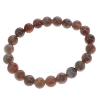 Bracelet Copper Sunstone Beads 8mm