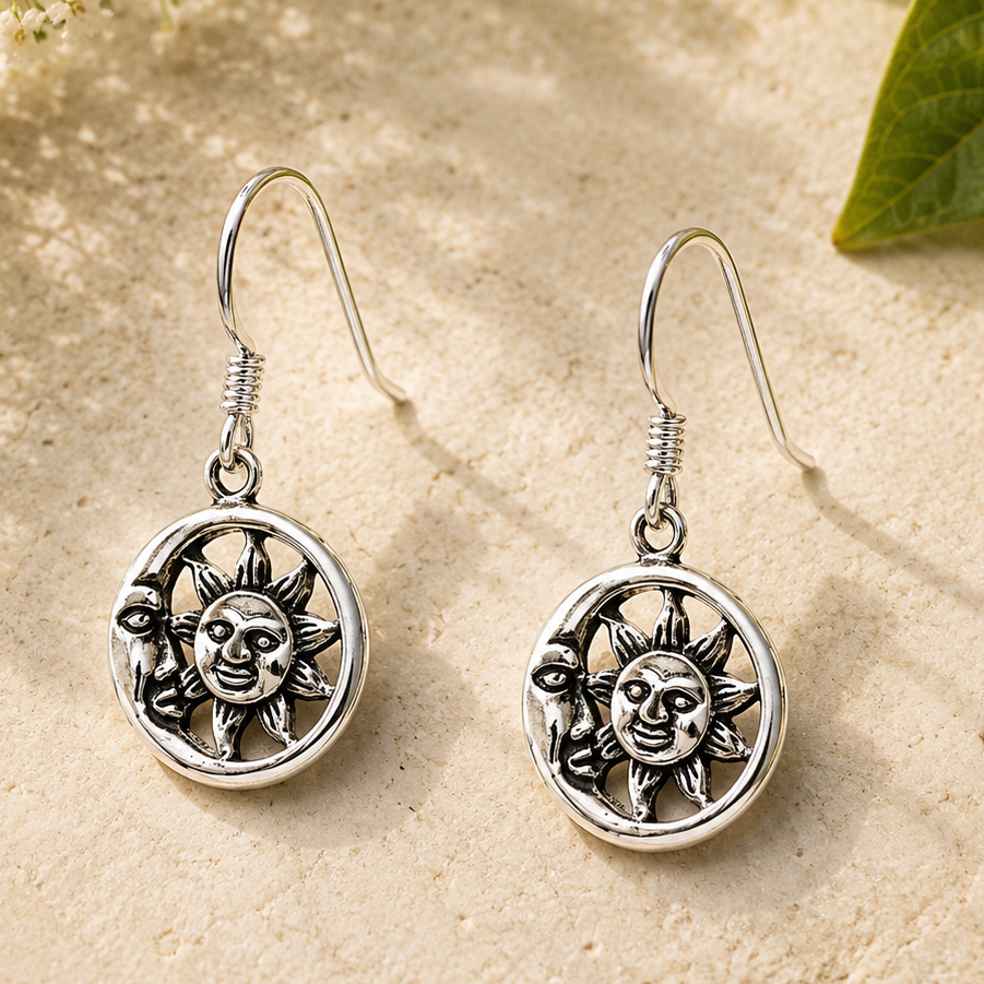 Earrings Sun and Moon