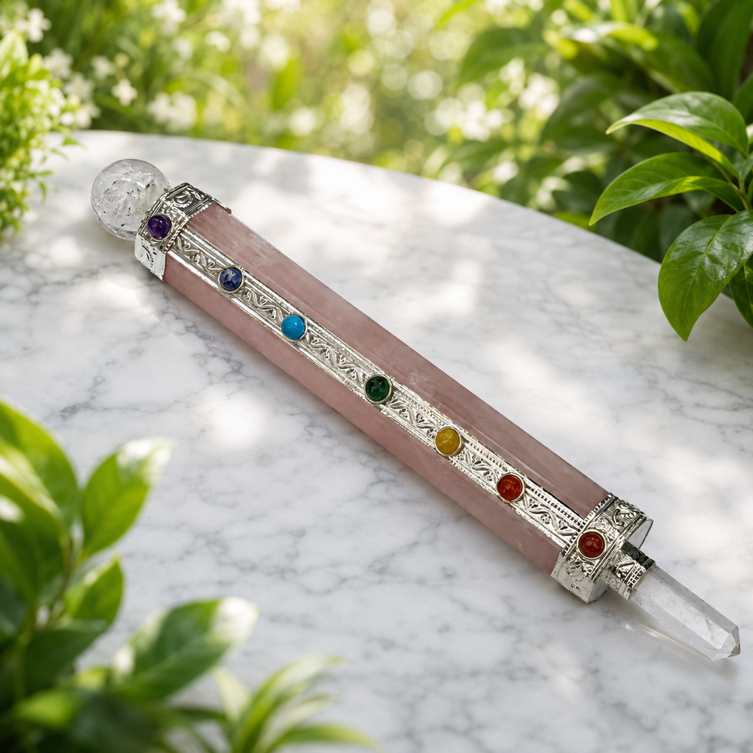Wand Rose Quartz Chakra 21 cm