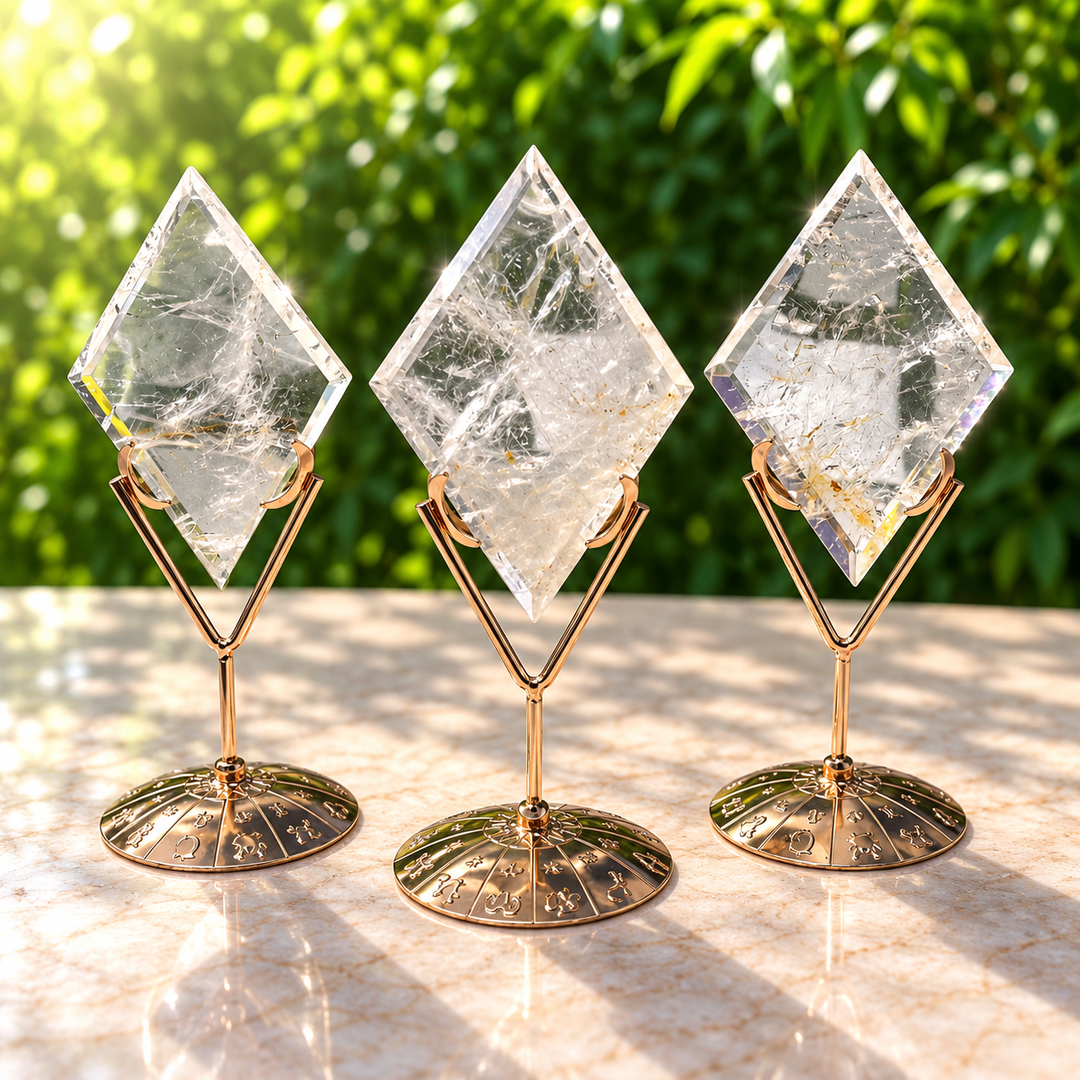 Diamond Quartz Carving on Stand | Carpe Diem With Remi