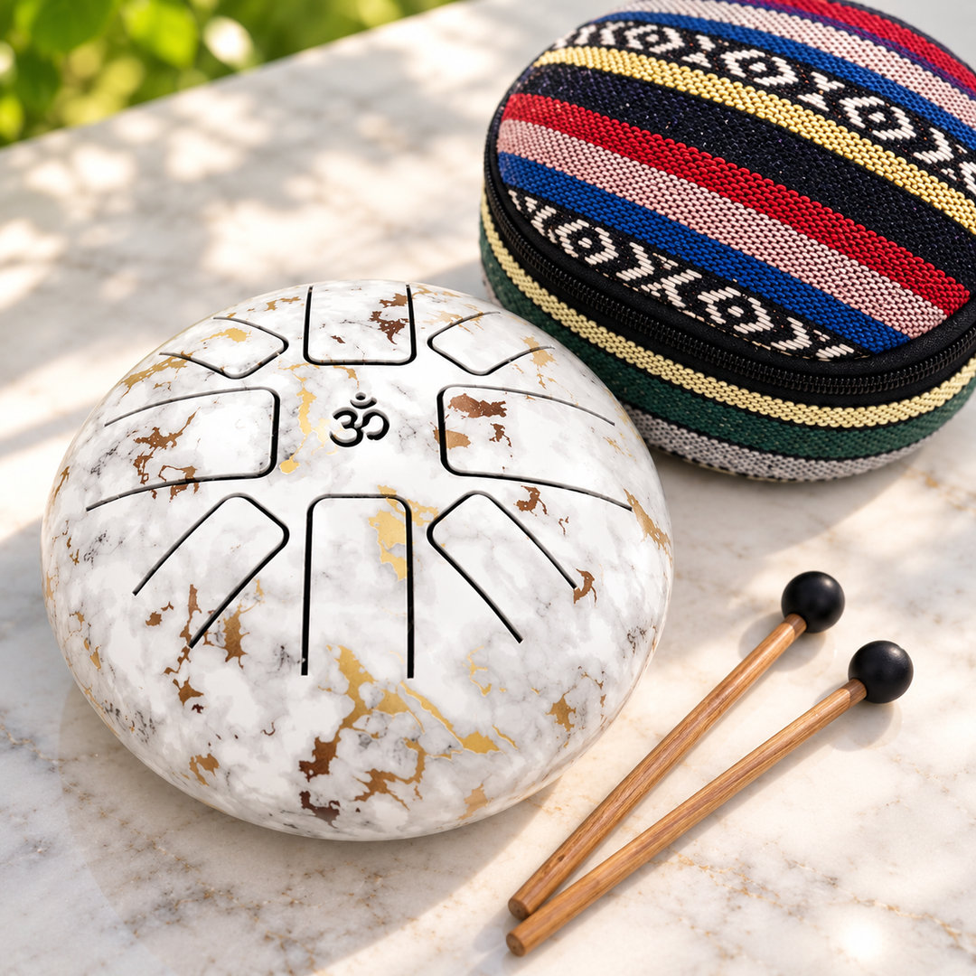 Tongue Drum Hapi Marble White Set 25 cm - Instore Only