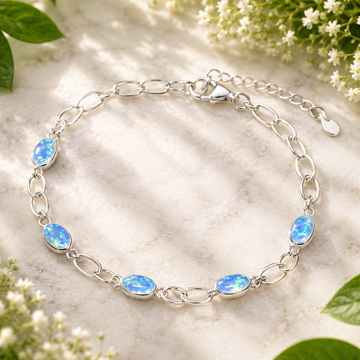 Bracelet Opalite Blue Oval