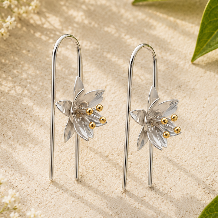 Earrings Flower Gold
