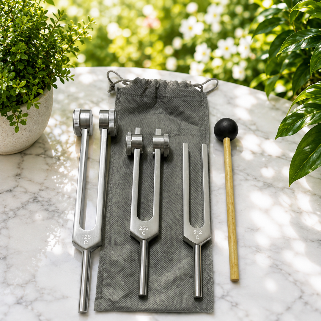 Tuning Fork Set 128C  256C  512C  Hz Grey Bag