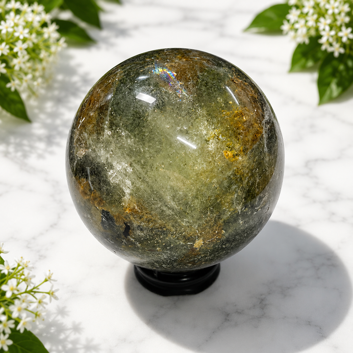Sphere Shaman Stone Green Chlorite 6.2 cm